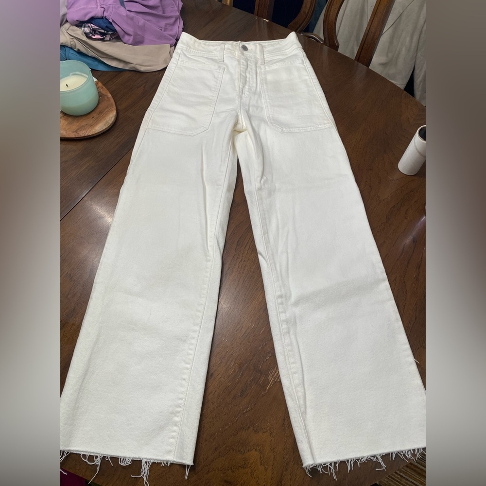 Just Black Women's Cream Straight Leg Jeans